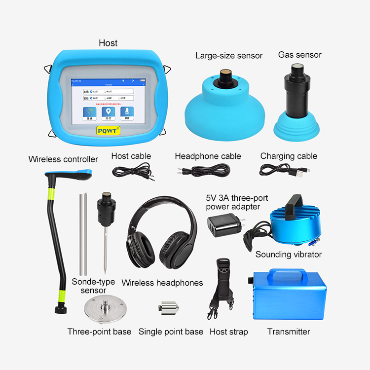 PQWT BT20 High quality pipeline locator 9m deep underground water leak detector