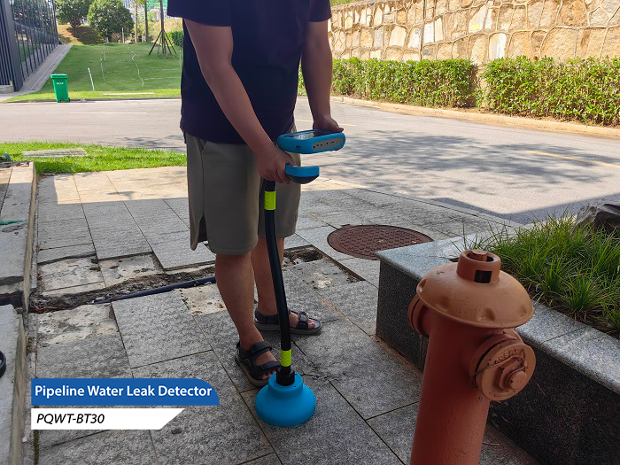 What instrument is used to detect water leakage in buried pipes