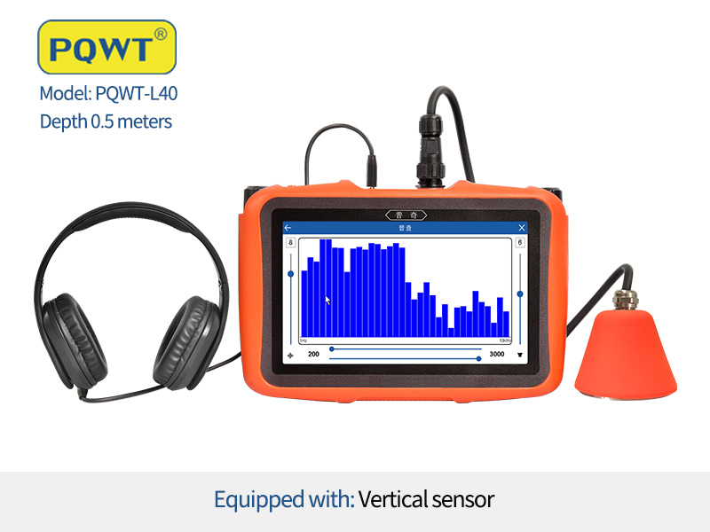 PQWT L40 Residential Pipe Water Lines Leakage Inspection Acoustic Device Plumbing Tools Leak Detecto
