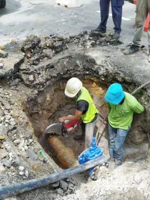 Pipeline leakage location site
